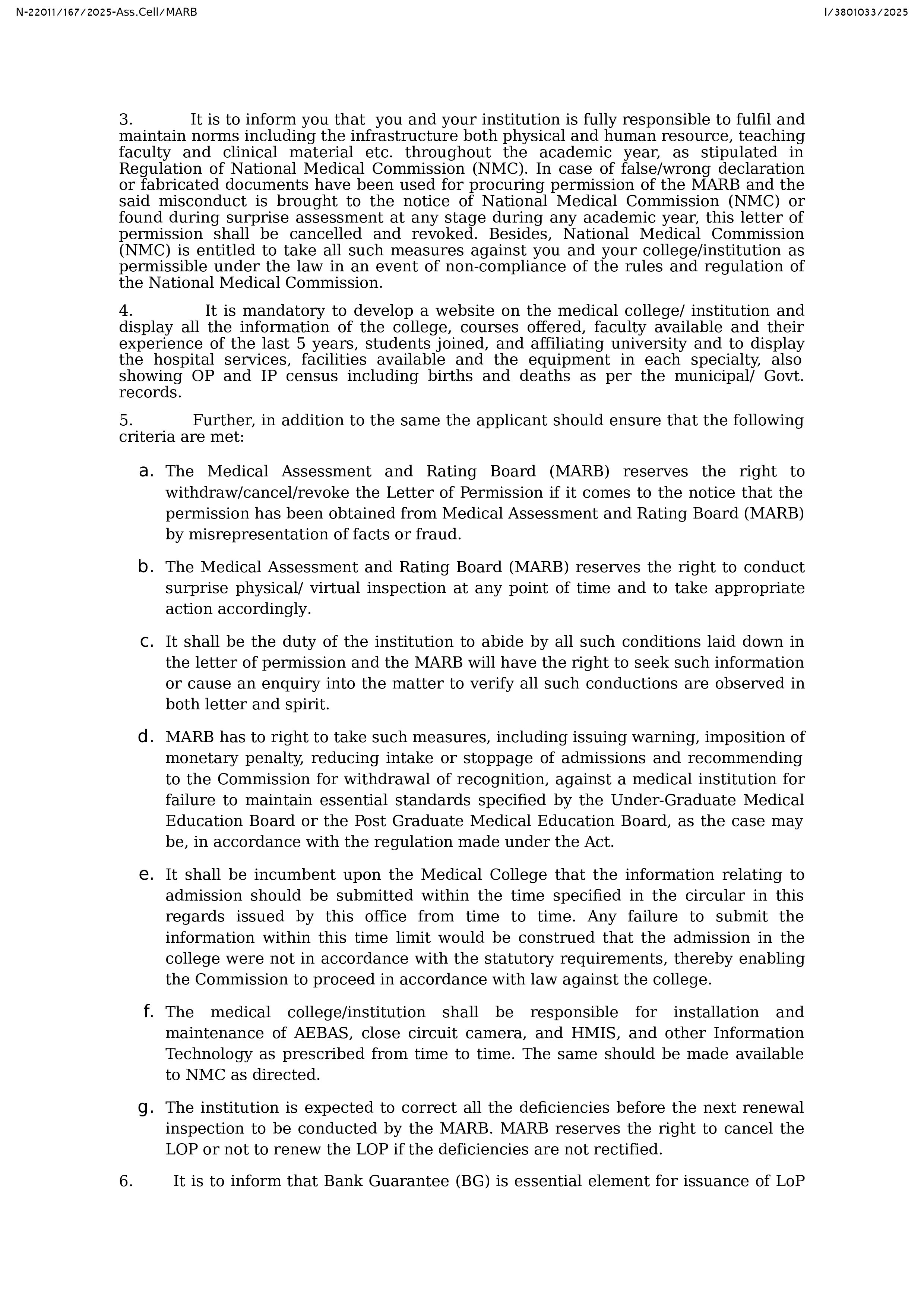 Letter of Permission